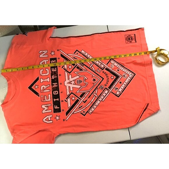 AMERICAN FIGHTER- MEN'S SHORT SLEEVE FRONT & BACK GRAPHIC T-SHIRT SIZE SMALL - Picture 6 of 6